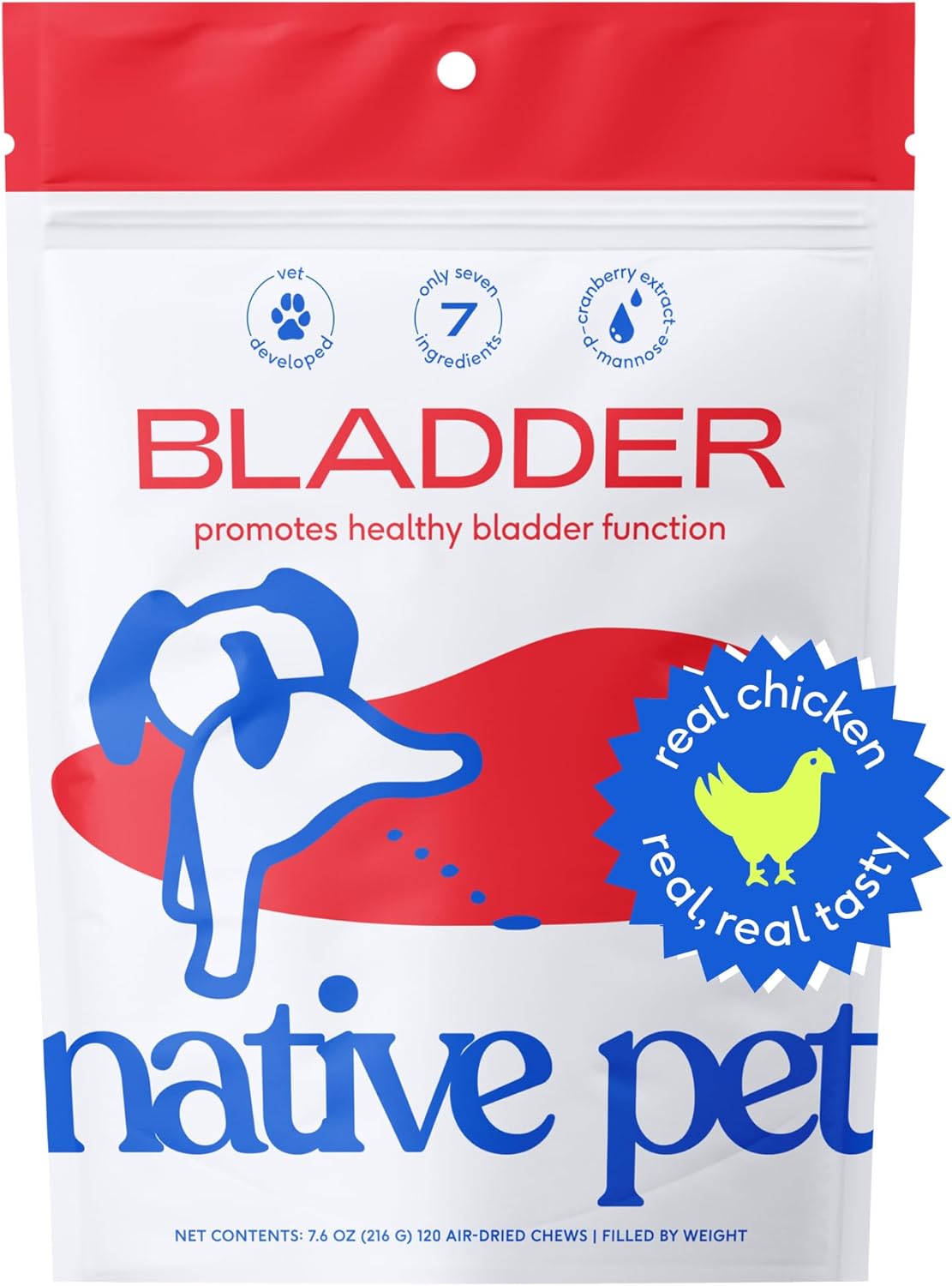 Chicken Cranberry Chews for Dog & Cat UTI - Bladder Control & UTI Medicine - Natural Pet Health Solution for Urinary Tract Infection