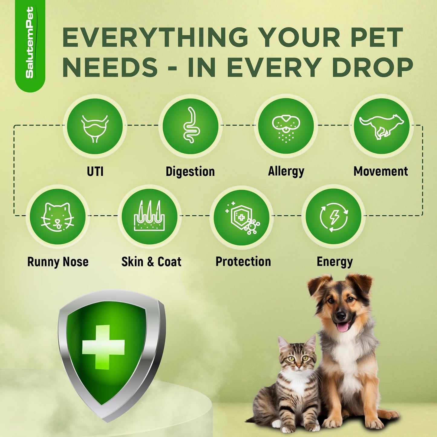 Chicken Flavored Dog Antibiotics Forte Health Supplement for Easy Breathing, Digestion, Urination, Skin & Coat - 2 Oz