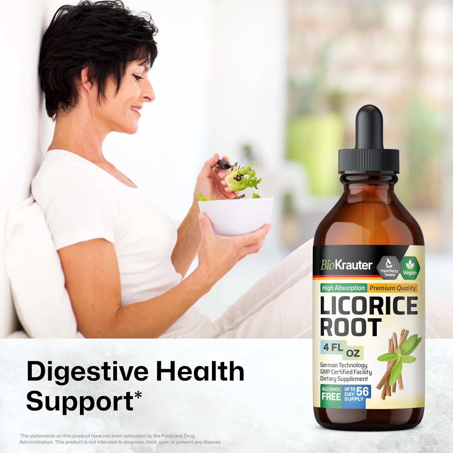 Chicory Root Capsules & Licorice Root Tincture Bundle - 100 Capsules & 4 Fl. Oz. - Organic Herbal Supplement