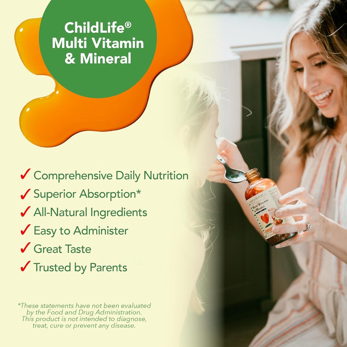 ChildLife Essentials Liquid Multivitamin for Kids - Kids Vitamins with Minerals - Toddler Multivitamins - Natural Orange & Mango Flavor - 8 Fl Oz (Pack of 2)