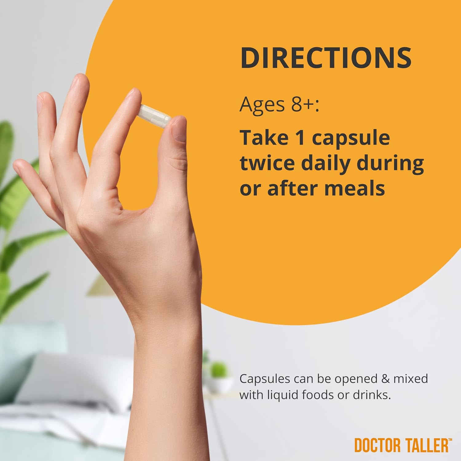 Children's Bone Strength Support Supplement with Keto Formula - NuBest Doctor Taller - Vegan Capsules with Calcium, Vitamin D3, Vitamin K2, Amino Acids & Herbs - 1 Month Supply