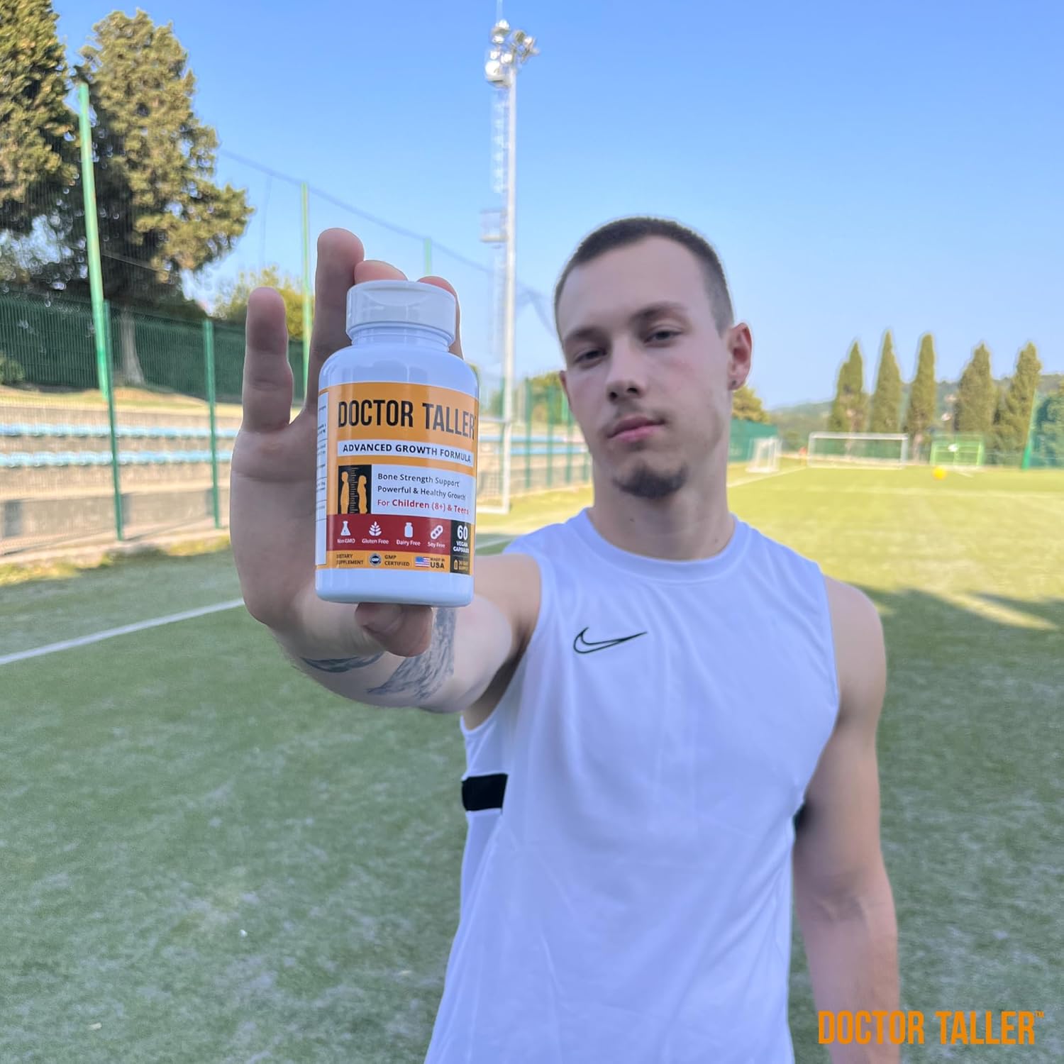 Children's Bone Strength Support Supplement with Keto Formula - NuBest Doctor Taller - Vegan Capsules with Calcium, Vitamin D3, Vitamin K2, Amino Acids & Herbs - 1 Month Supply