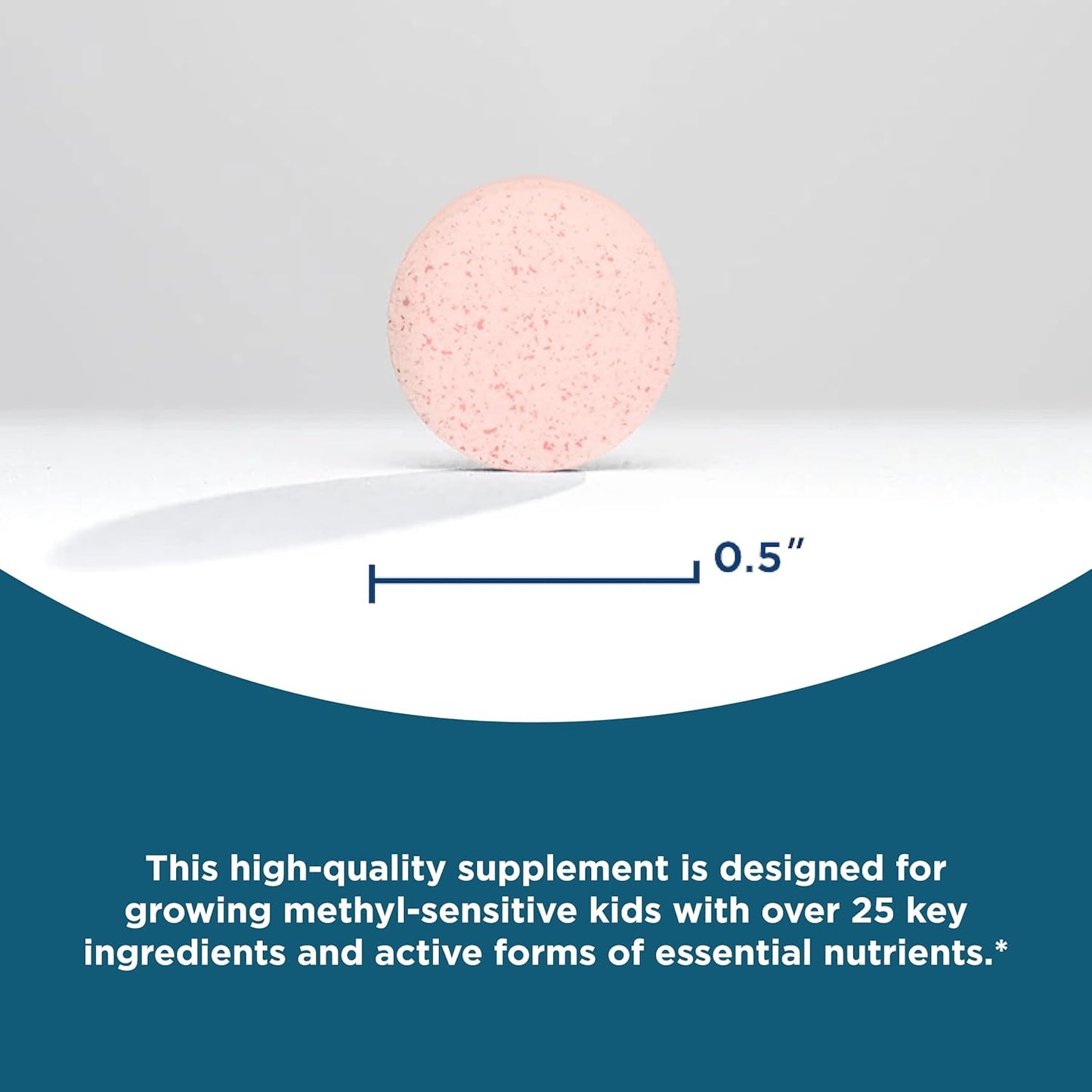 Children's Health Multivitamin Chewable - Methyl-Free, Folinic Acid, B12, Riboflavin, A, Vegetarian (60 Tablets)