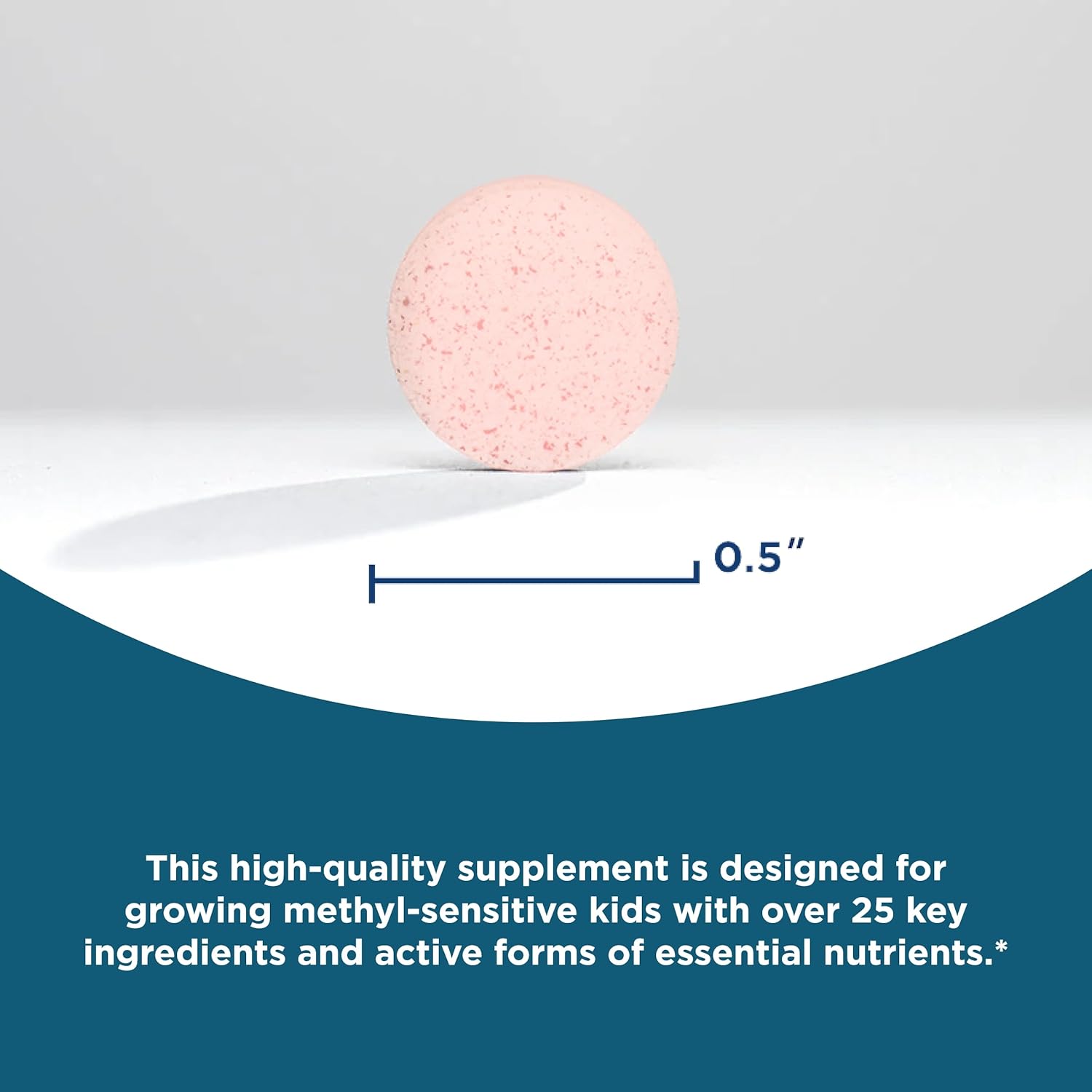 Children's Health Multivitamin Chewable - Methyl-Free, Folinic Acid, B12, Riboflavin, A, Vegetarian (60 Tablets)