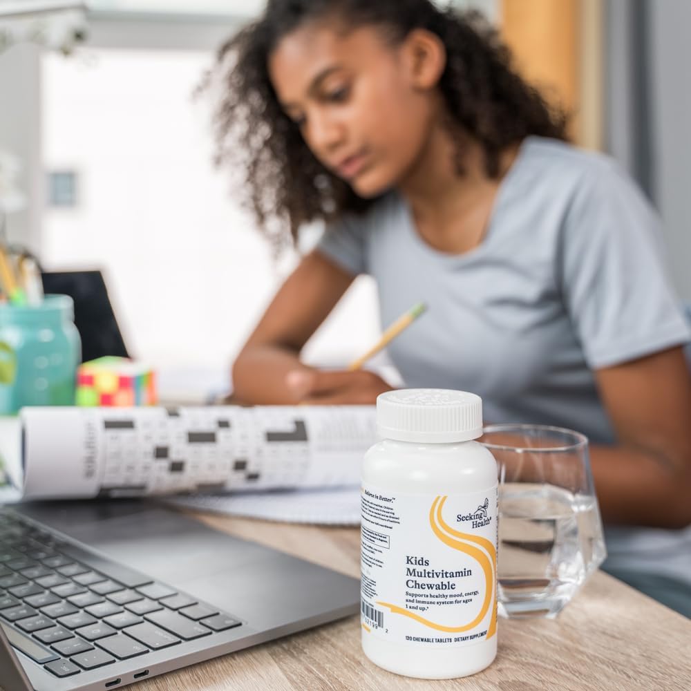 Children's Health Multivitamin Chewable with L-5-MTHF L-Methylfolate, B12, Riboflavin, Vitamin A - Vegetarian (60 Tablets)