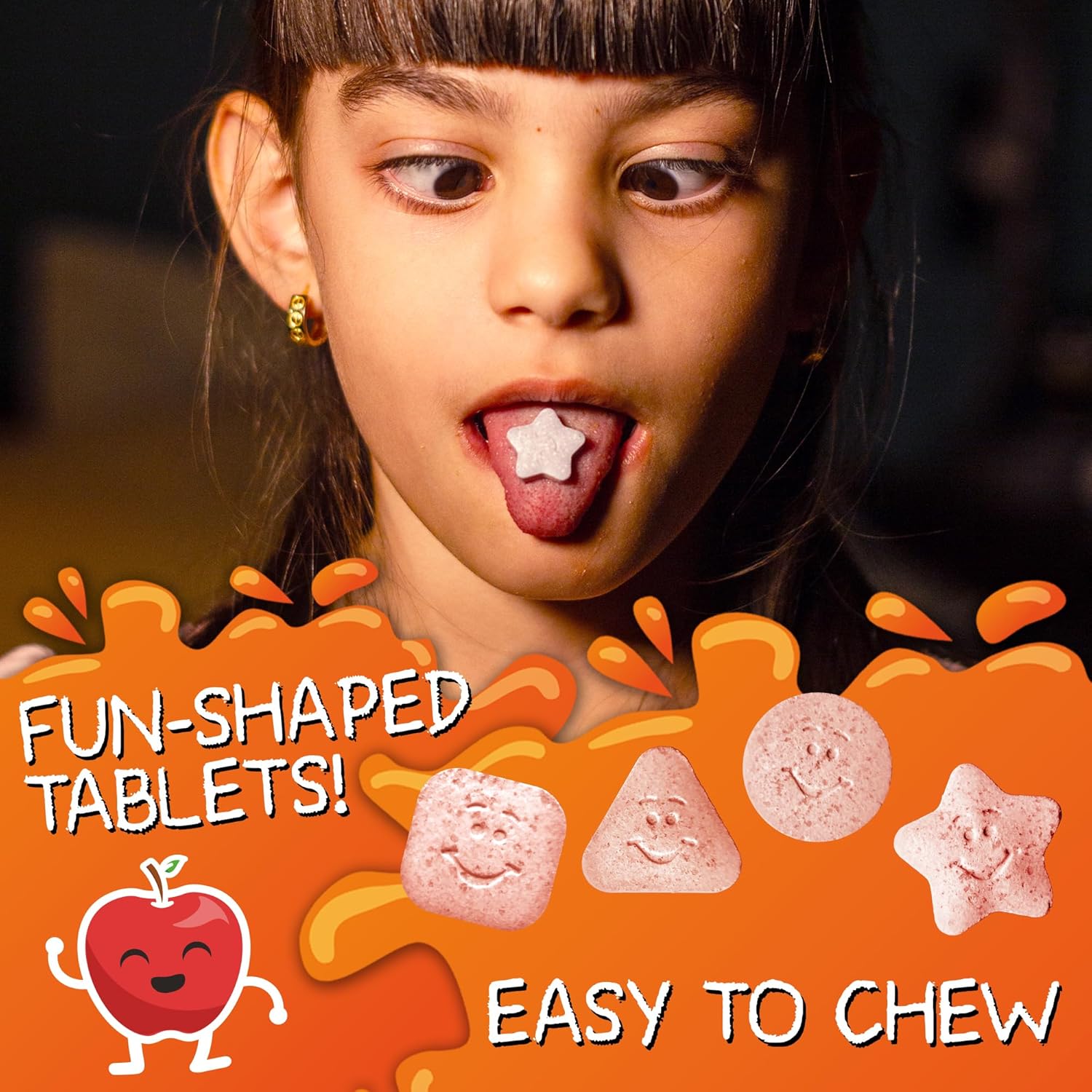 Children's High-Absorption Magnesium for Calm & Focus | Magnesium Glycinate, Citrate & Taurate | Vitamin B6, D & C | Non-GMO Chewable Tablets