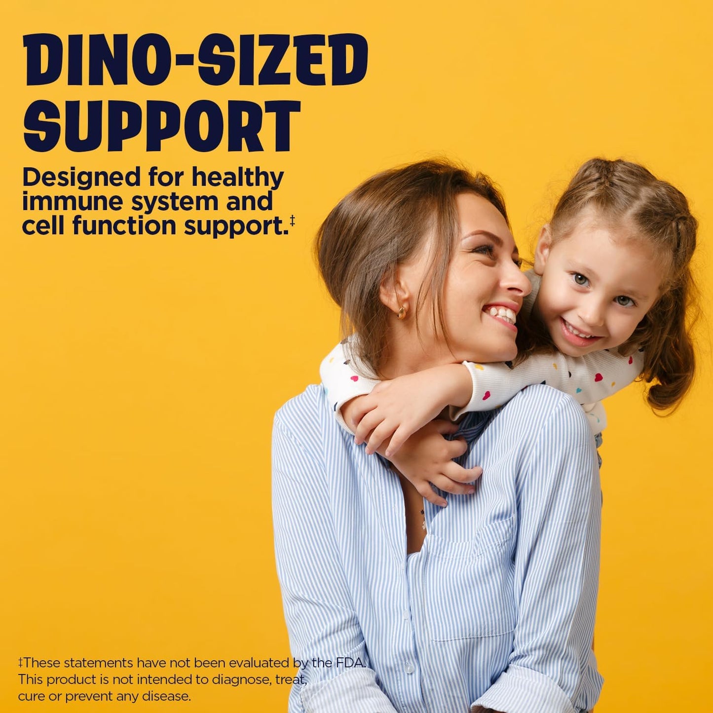 Children's Immune Support Chewables with Vitamin C, Zinc, Dinosaur Shapes, Orange Flavor, Xylitol Sweetened - 60 Servings