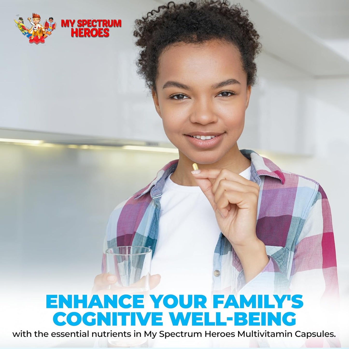 Children's Multivitamin Supplement with Acetyl-l-carnitine, Choline, Coenzyme Q10, Inositol, MSM, MTHF, NAC - Supports Daily Nutritional Needs and Cognitive Health (150 Capsules)