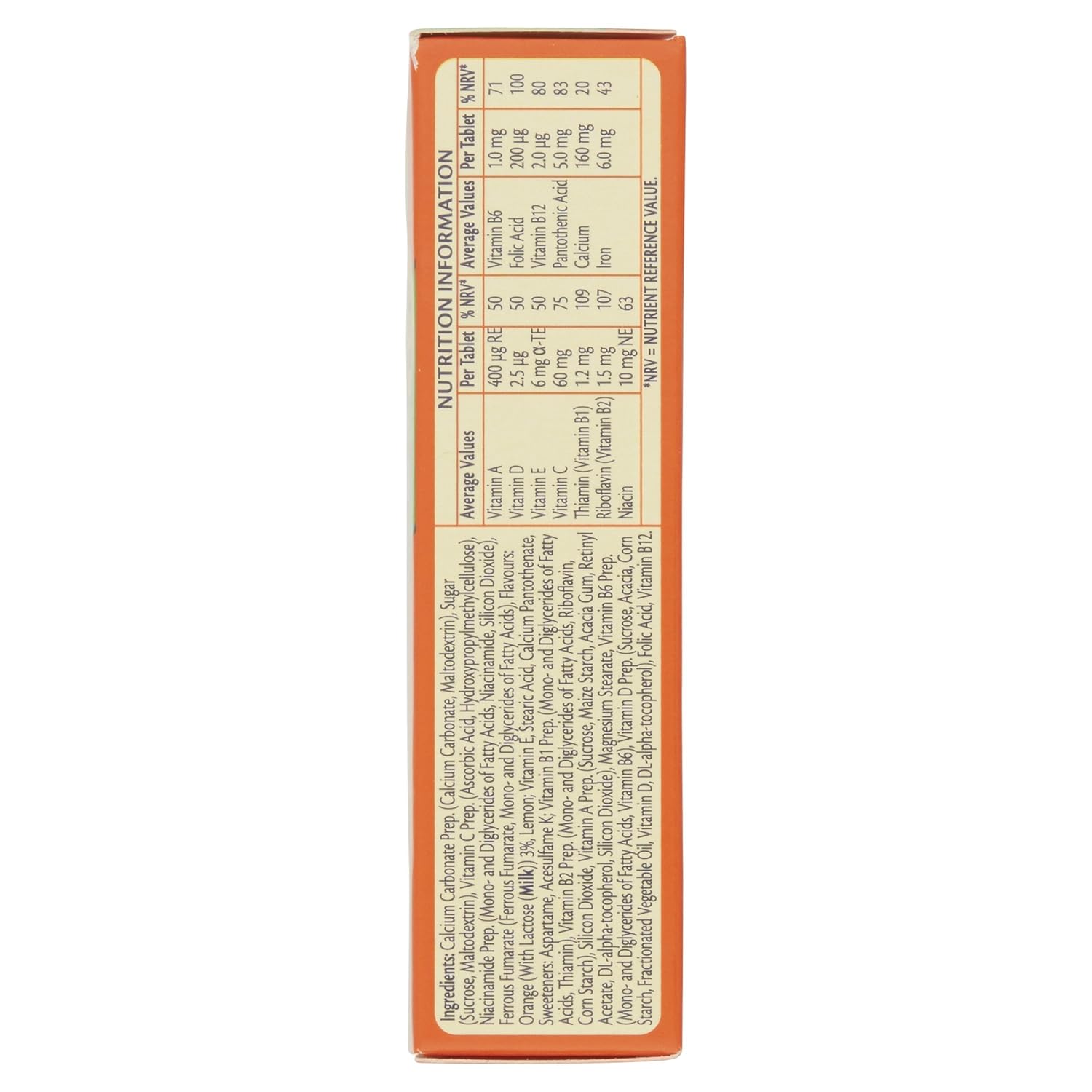 Children's Multivitamin Supplement with Calcium & Iron - 30 Orange Flavour Chewable Tablets by Haliborange Seven Seas