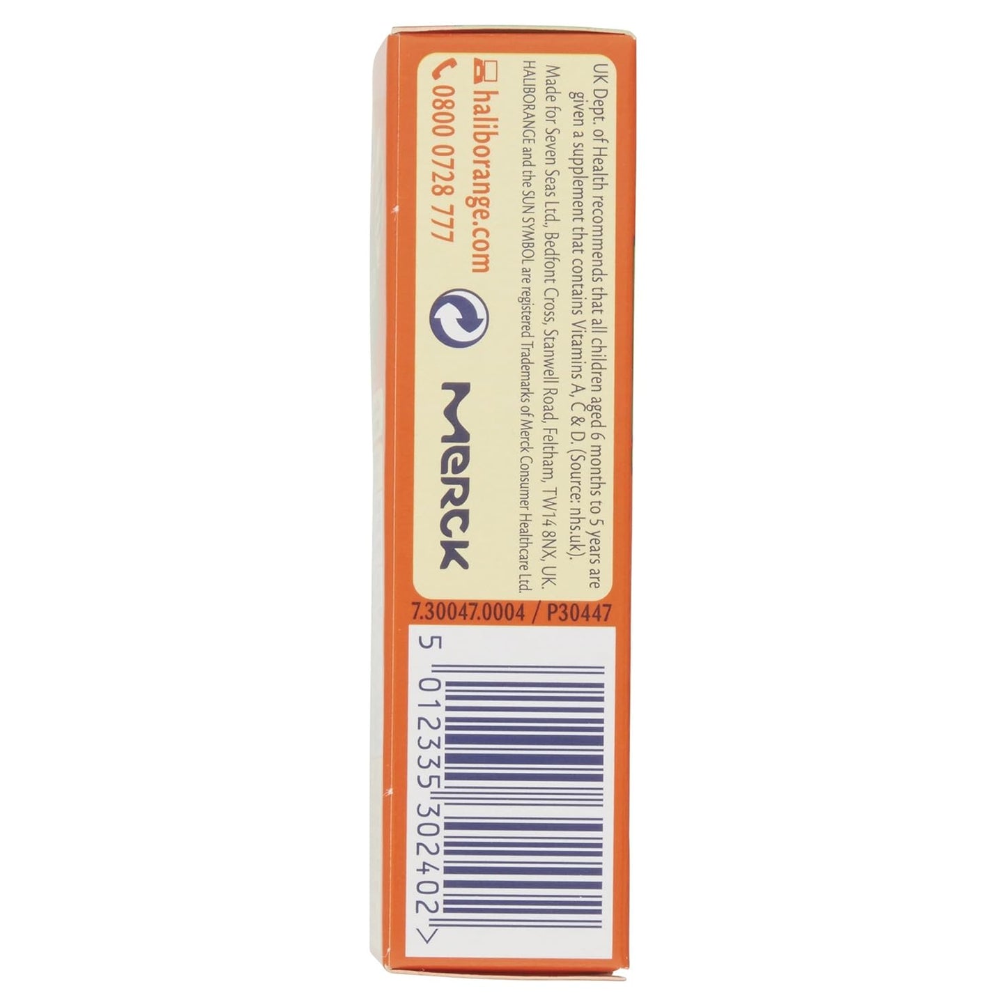 Children's Multivitamin Supplement with Calcium & Iron - 30 Orange Flavour Chewable Tablets by Haliborange Seven Seas