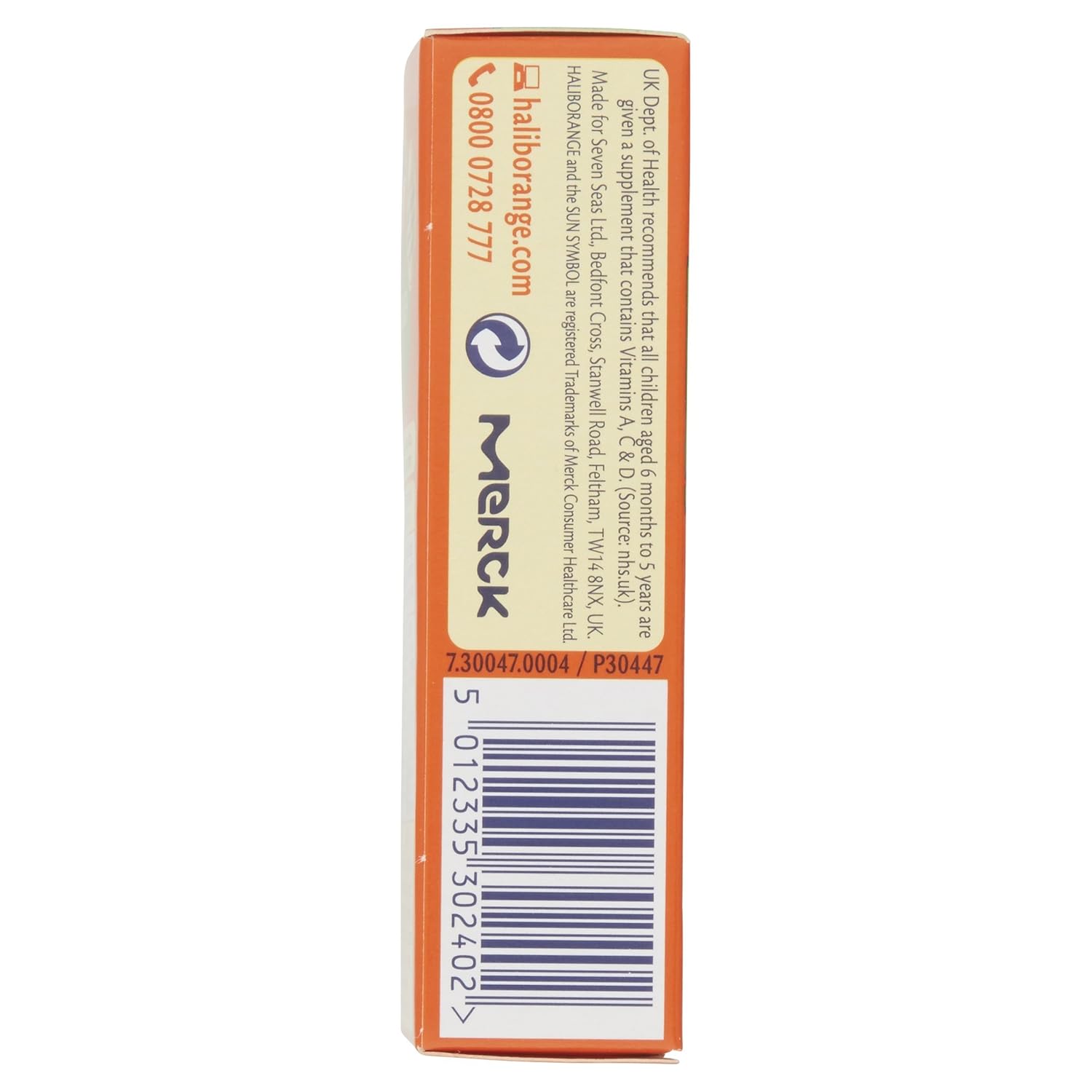 Children's Multivitamin Supplement with Calcium & Iron - 30 Orange Flavour Chewable Tablets by Haliborange Seven Seas