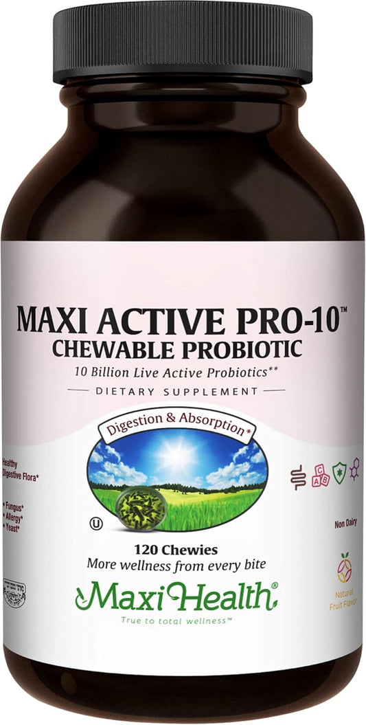 Children's Probiotic Chewables with 15 Strains for Digestive & Immune Health - 10 Billion Probiotic Blend - Dairy-Free, Kosher - Supports Gut Health - 60 ct (Shelf Stable)