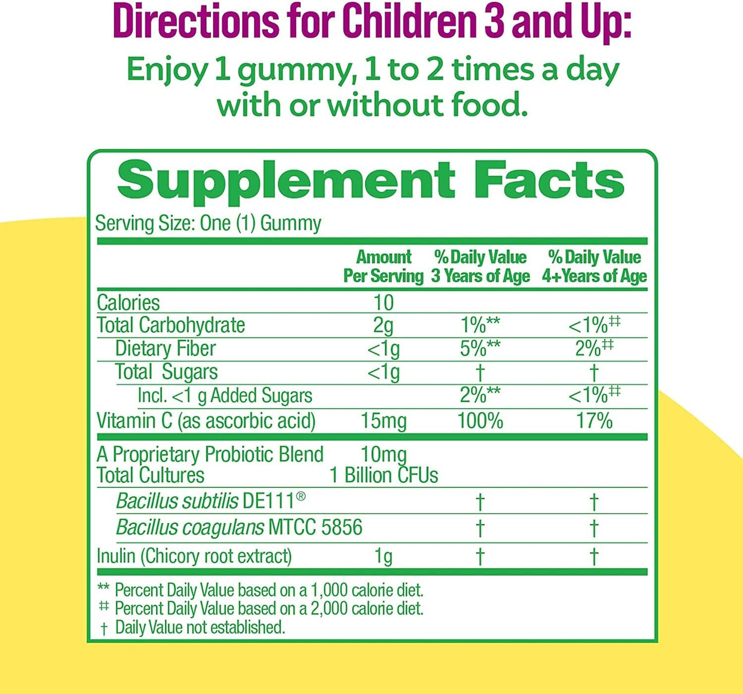 Children's Probiotic Gummies with Peach-Orange & Mixed Berry Flavors - Daily Digestive Support for Kids - 60 Count