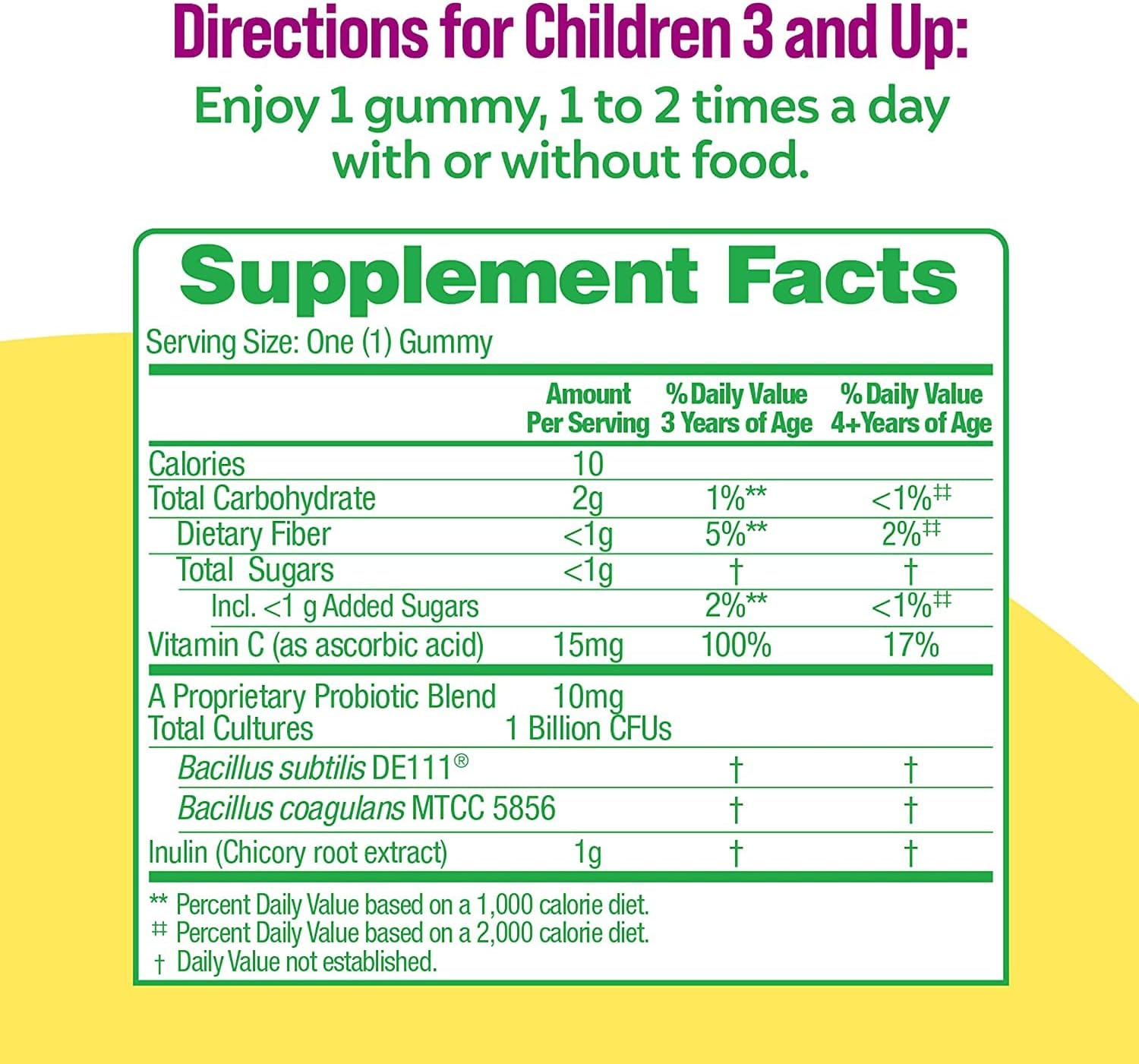 Children's Probiotic Gummies with Peach-Orange & Mixed Berry Flavors - Daily Digestive Support for Kids - 60 Count
