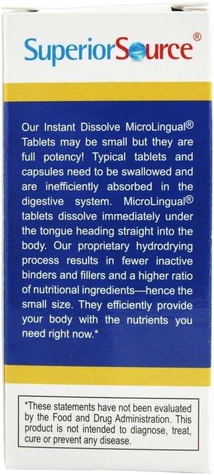 Children's Vitamin D3 400 IU MicroLingual Tablets for Strong Bones, Teeth, and Immune Support - 100 Count