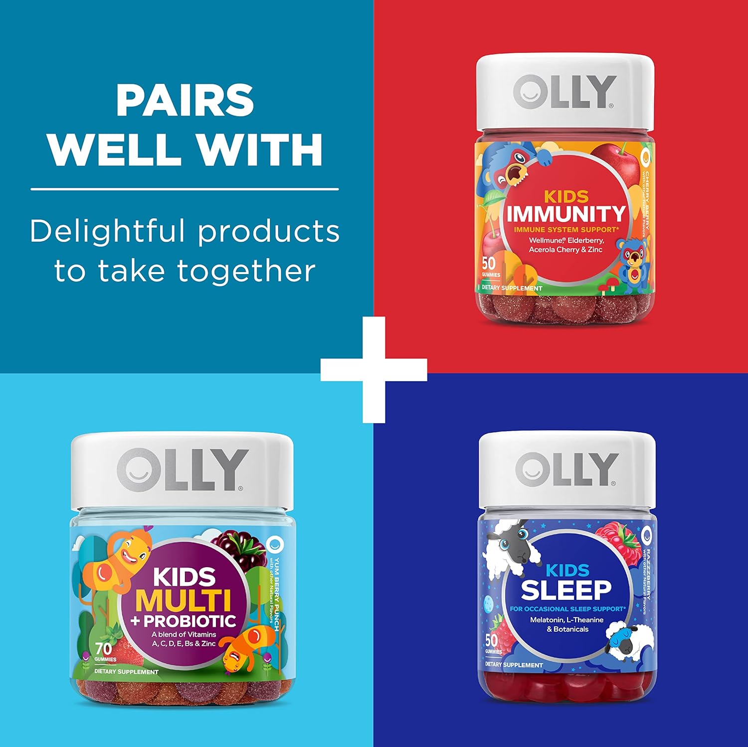 Chillax Gummies for Kids with Magnesium, L-Theanine, Lemon Balm - Sherbet Flavor - Chewable Supplement
