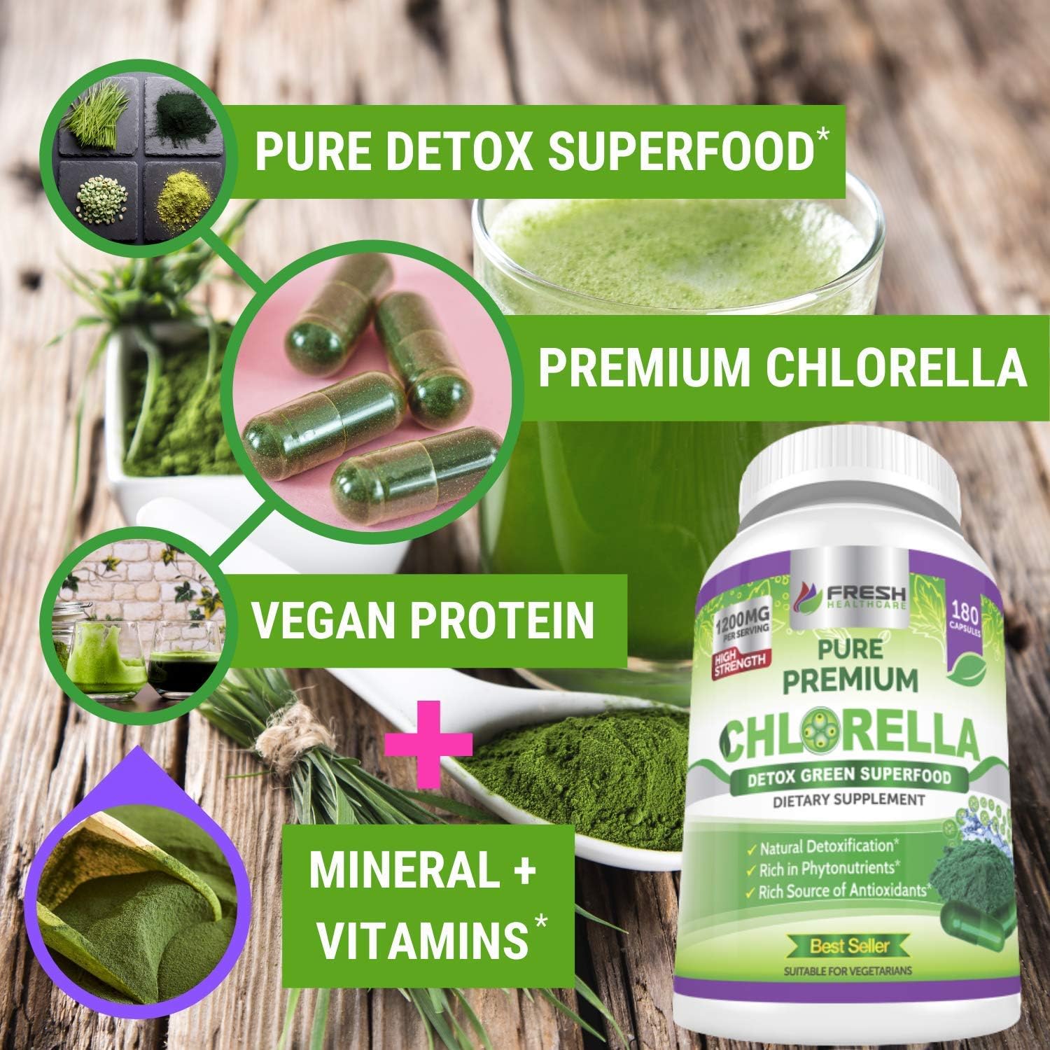 Chlorella and Immune Support Multivitamin Bundle for Fresh Healthcare