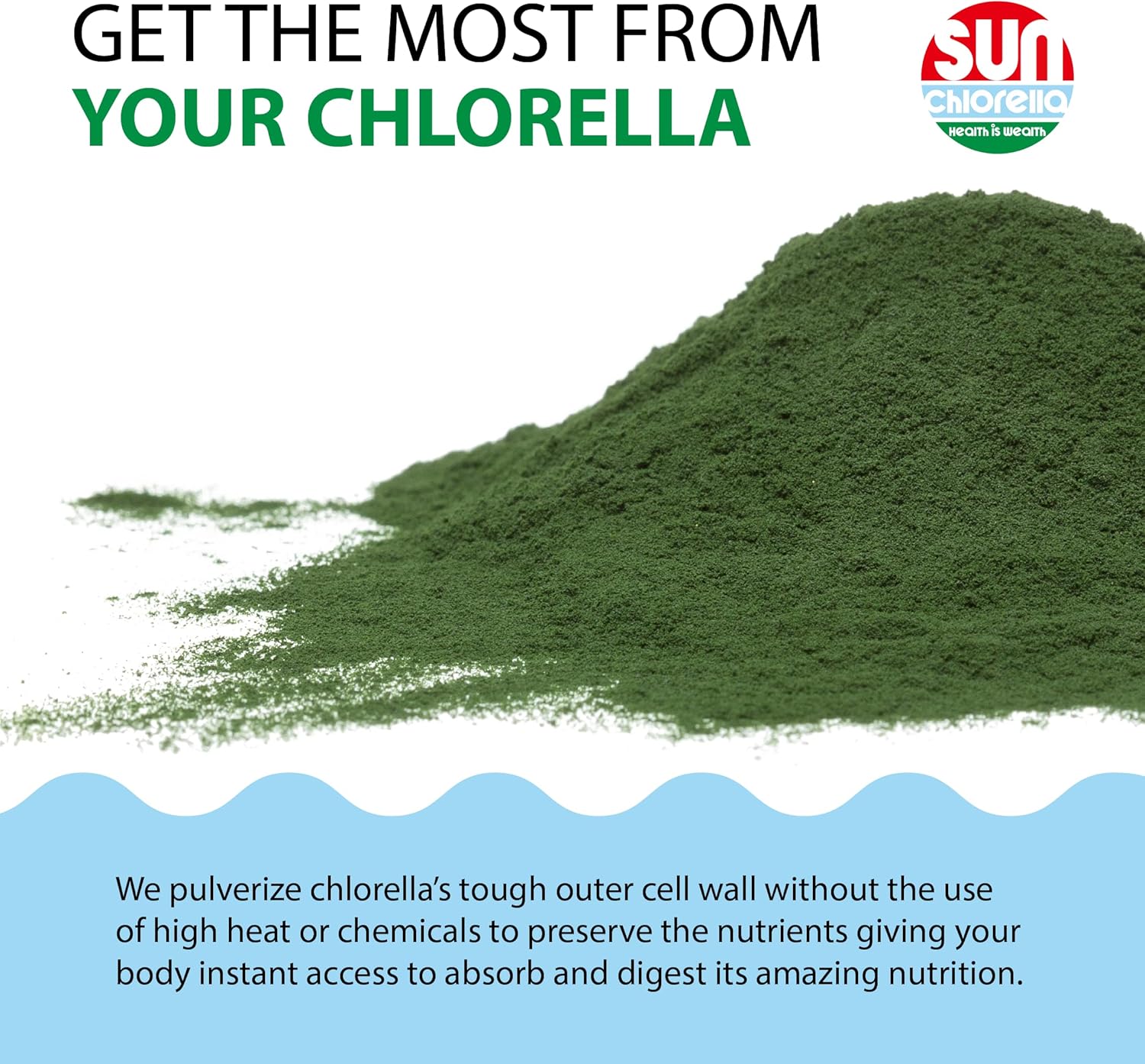 Chlorella Superfood Bundle: 2ct 500mg Tablets + 10x6g Powder Packets for Whole Body Wellness
