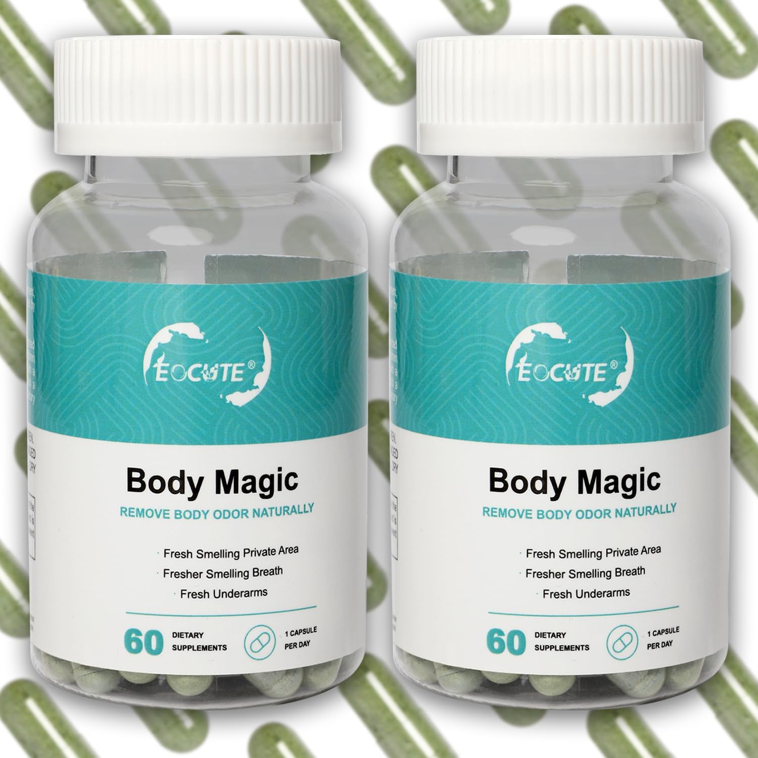 Chlorophyll Capsules - Vegan Detox Supplement for Gut Health, Skin, and Digestion - 60 Capsules