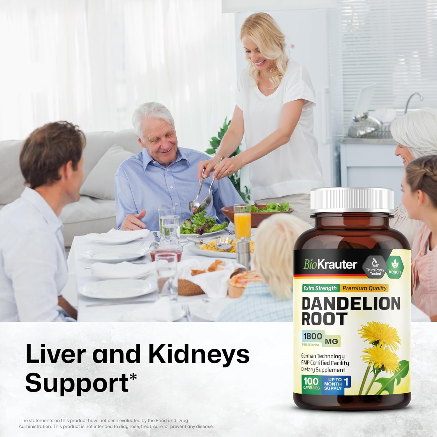 Chlorophyll Tincture and Dandelion Capsules Set - 2 Fl. Oz. & 100 Count