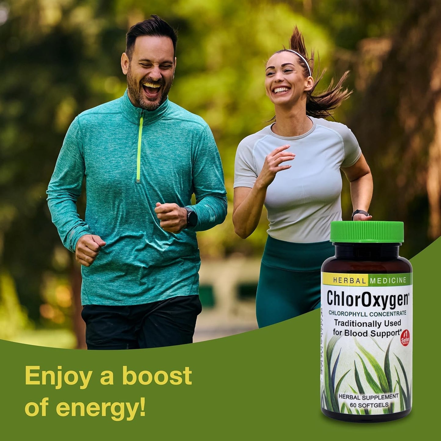ChlorOxygen Chlorophyll Concentrate Softgels - Promotes Healthy Blood Flow & Energy - High-Altitude & Environmental Support - 60 Servings