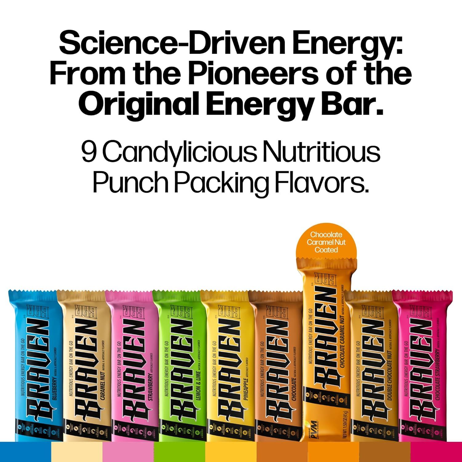 Chocolate Caramel Nut Energy Bars - 20 Pack, 1.59 oz Each - 5g Protein Energy Chews - Gluten Free Snacks for Running, Hiking, Sports