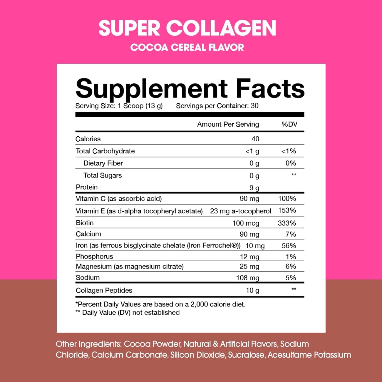 Chocolate Cereal Collagen Protein Powder | Keto-Friendly, Gluten & Dairy Free | Grass-Fed Bovine Peptides | Supports Gut Health, Hair, Skin, Nails | 14 Oz