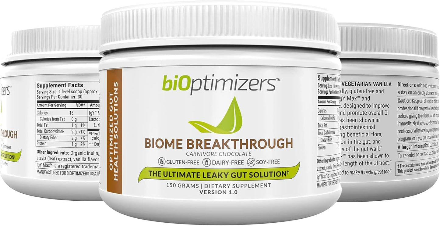 Chocolate Gut Health Stack - Enhances Gut Health and Balance by BiOptimizers