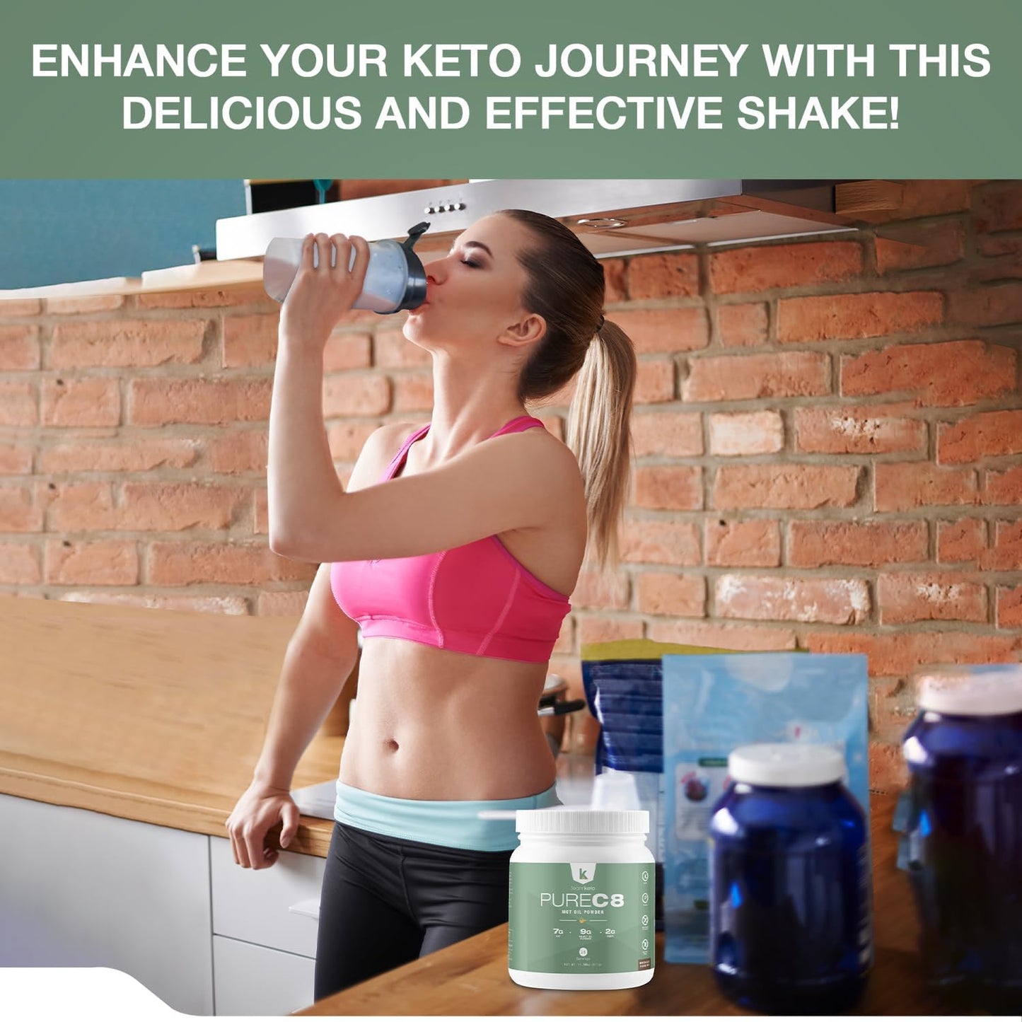 Chocolate Hazelnut TeamKeto C8 MCT Oil Powder Coffee Creamer - Vegan & Gluten Free - 270g