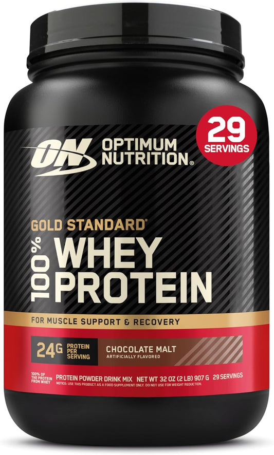 Chocolate Malt Optimum Nutrition Gold Standard 100% Whey Protein Powder - 2 Pound Pack