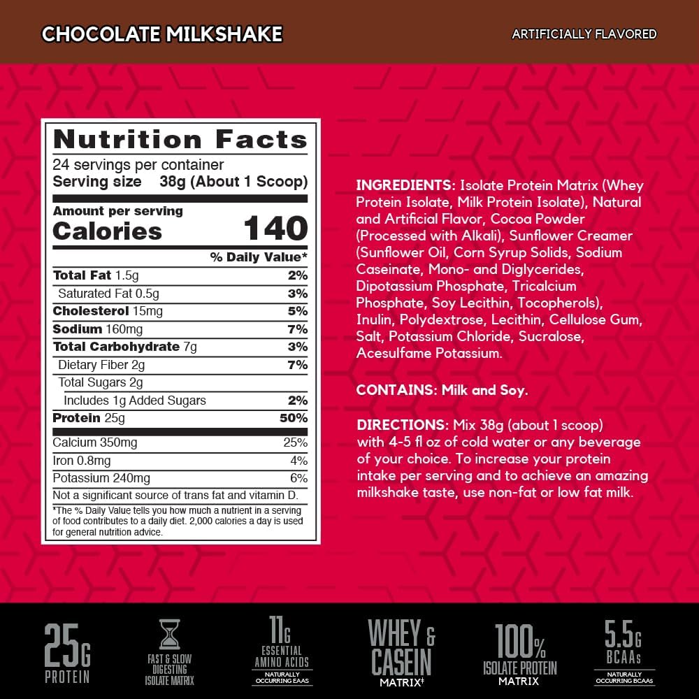 Chocolate Milkshake BSN SYNTHA-6 Isolate Protein Powder: Whey & Milk Protein Isolate, 24 Servings