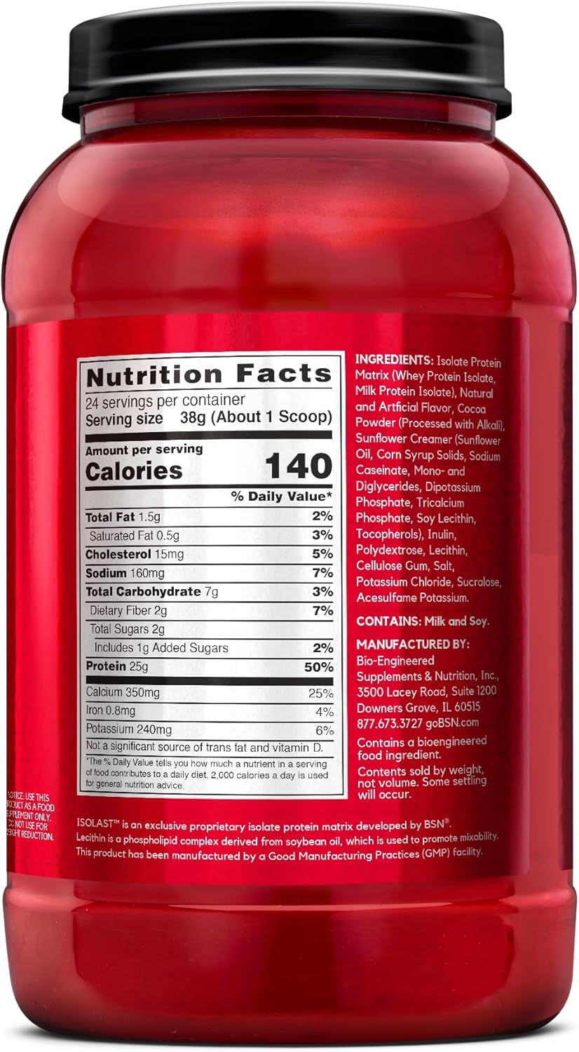 Chocolate Milkshake BSN SYNTHA-6 Isolate Protein Powder: Whey & Milk Protein Isolate, 24 Servings
