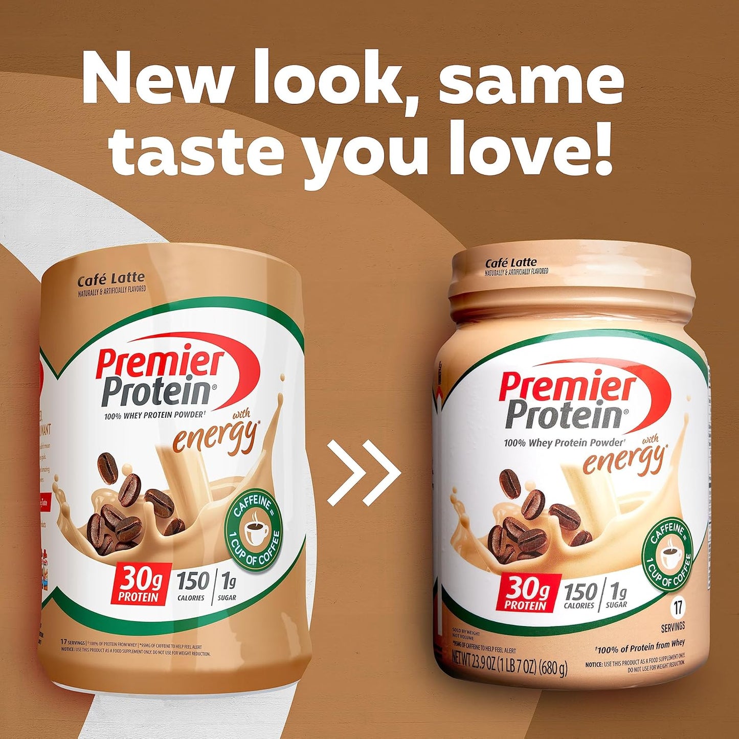 Chocolate Milkshake & Cafe Latte Premier Protein Powder - 30g Protein, 1g Sugar - 100% Whey, Keto & Gluten Free - 17 Servings, 23.9 oz (2 Pack)
