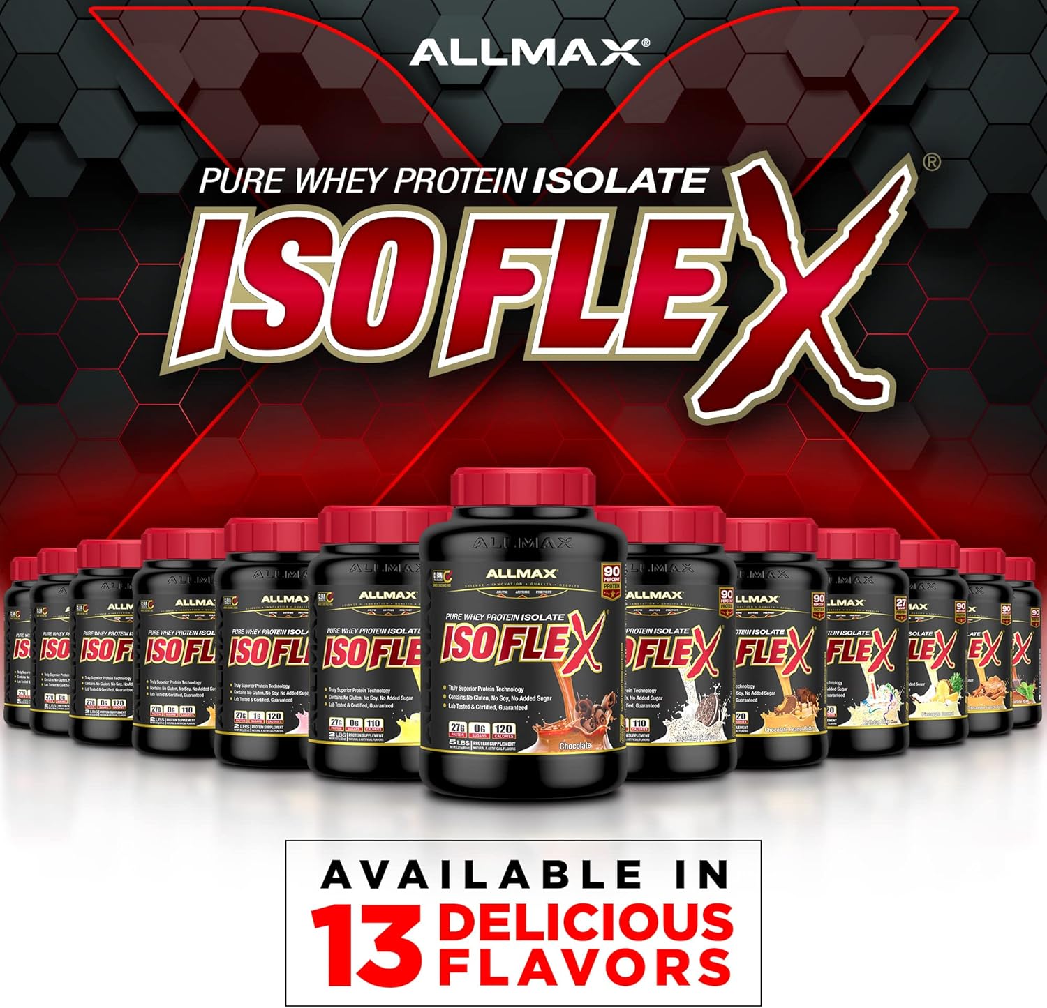Chocolate Mint Whey Protein Isolate Powder - ALLMAX Nutrition ISOFLEX, 27g Protein, 2lb