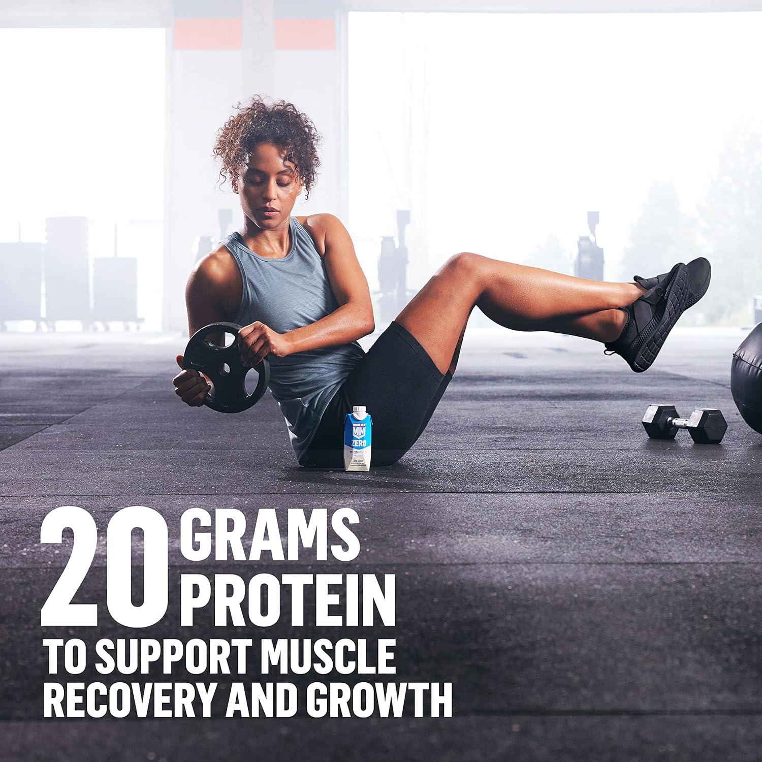 Chocolate Muscle Milk Zero Protein Shake - 12 Pack, 20g Protein, Zero Sugar, 100 Calories, Calcium, Vitamins A, C & D, 4g Fiber, Energizing Workout Recovery Snack