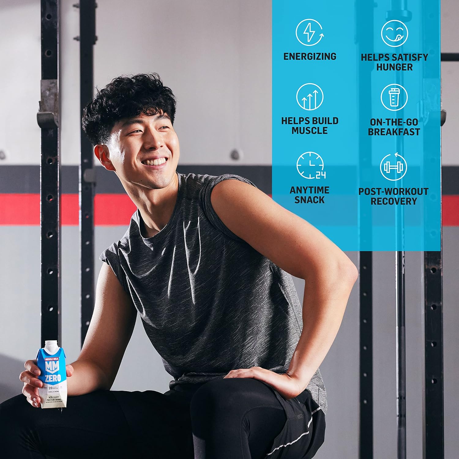 Chocolate Muscle Milk Zero Protein Shake - 12 Pack, 20g Protein, Zero Sugar, 100 Calories, Calcium, Vitamins A, C & D, 4g Fiber, Energizing Workout Recovery Snack