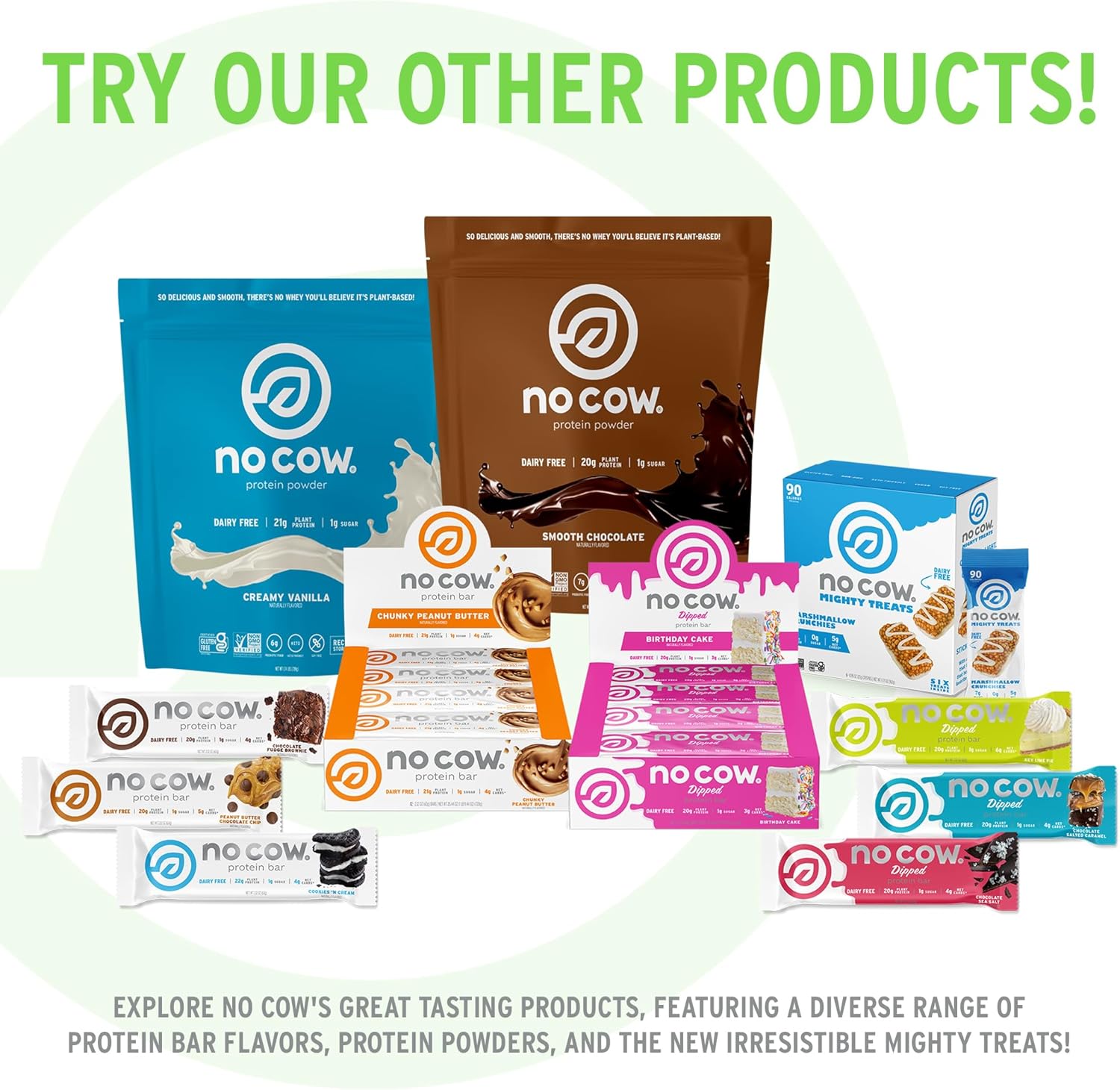 Chocolate No Cow Vegan Protein Powder - 20g Plant Based Protein, Dairy Free, Soy Free, Keto Friendly - 1.74 lb Bag