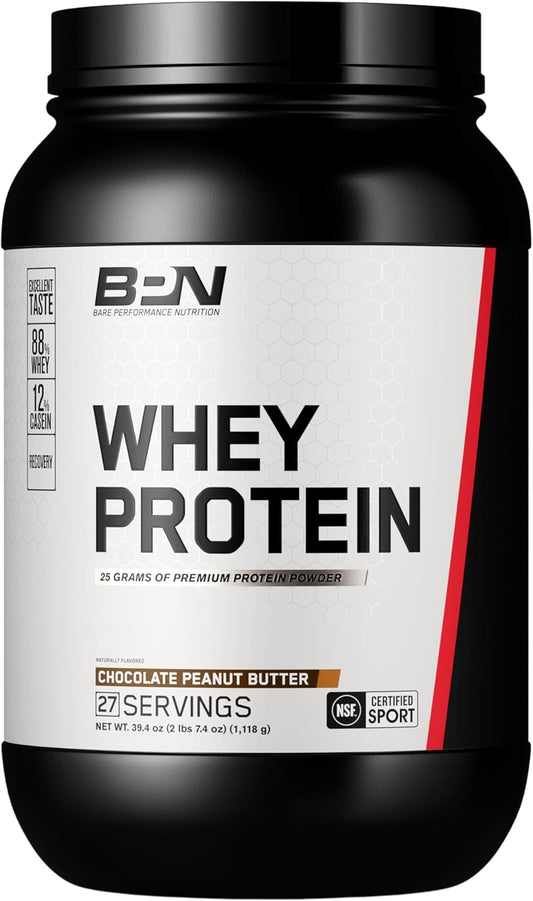 Chocolate Peanut Butter BPN Whey & Casein Blend Protein Powder - 27 Servings, 25g Protein, Lean Muscle Recovery, Third Party Tested