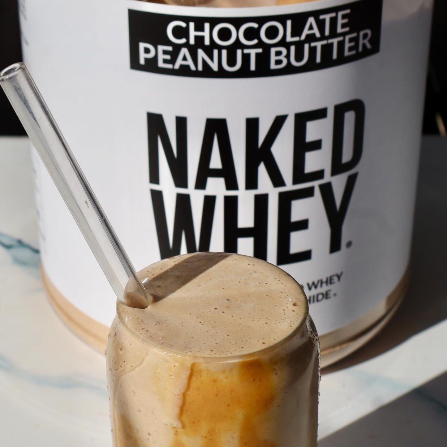 Chocolate Peanut Butter Grass Fed Whey Protein Powder - 52 Servings, GMO-Free, Soy-Free, Gluten-Free, Supports Growth and Recovery by Naked Nutrition