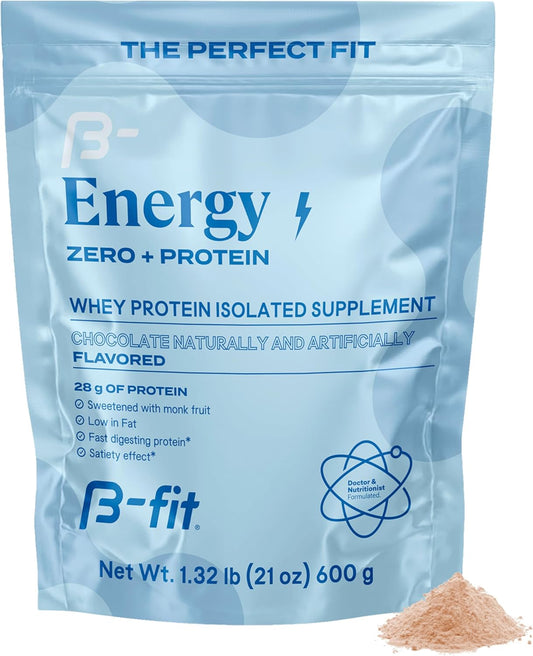 Chocolate Puffs Flavor B-FIT B Whey Zero Protein Powder 600g - High Purity Amino Acids - Fast Absorption - Low Fat and Carbs - 17 Servings