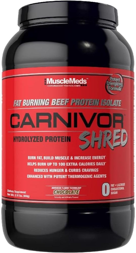 Chocolate Shred Carnivor Shred Fat Burning Beef Protein Isolate - 2.28 Pounds - Lactose, Sugar, and Fat-Free