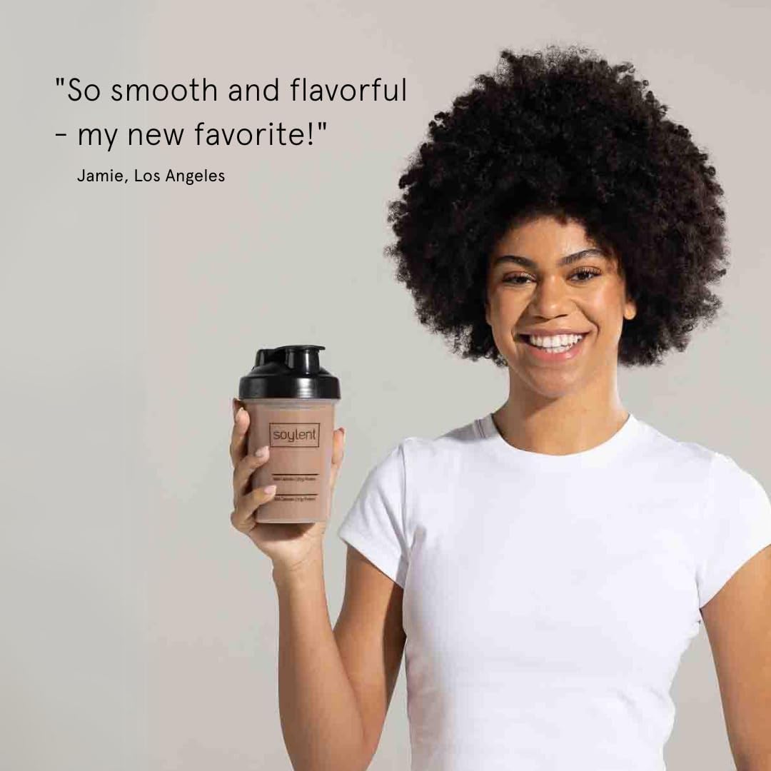 Chocolate Soylent Complete Protein Powder - 30g Shake for Muscle Growth & Recovery, BCAAs, DHA, MCT, 28 Vitamins & Minerals, Zero Sugar, Gluten Free, Vegan - 1.25lb
