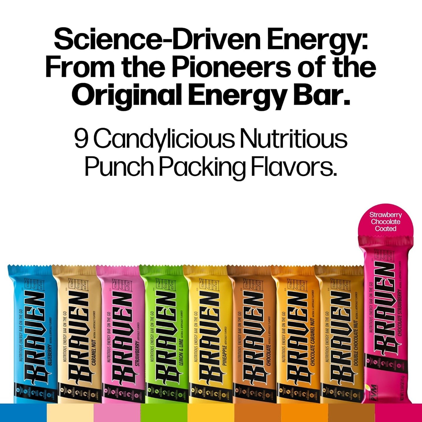 Chocolate Strawberry Energy Bars: Pack of 10 1.59 oz Bars with 5g Protein - Gluten Free On-the-Go Snacks for Running, Hiking, Sports - Sustained Energy Boost