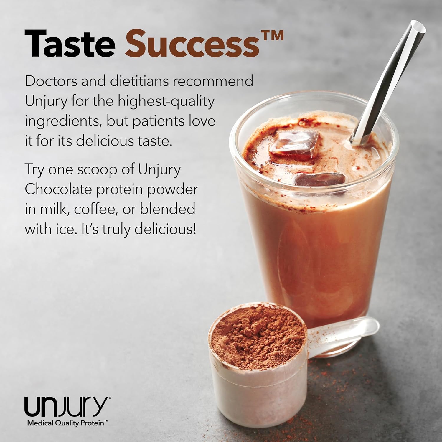 Chocolate Unjury Whey Protein Powder - 21g Whey Isolate, Low Carb, Lactose & Gluten Free - Kosher Certified - 15 Servings