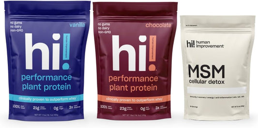 Chocolate & Vanilla Performance Protein with MSM Cellular Detox Bundle