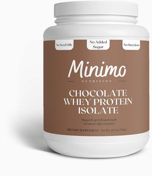 Chocolate Whey Isolate Protein Powder with Only 3 Ingredients - 1.61 lbs