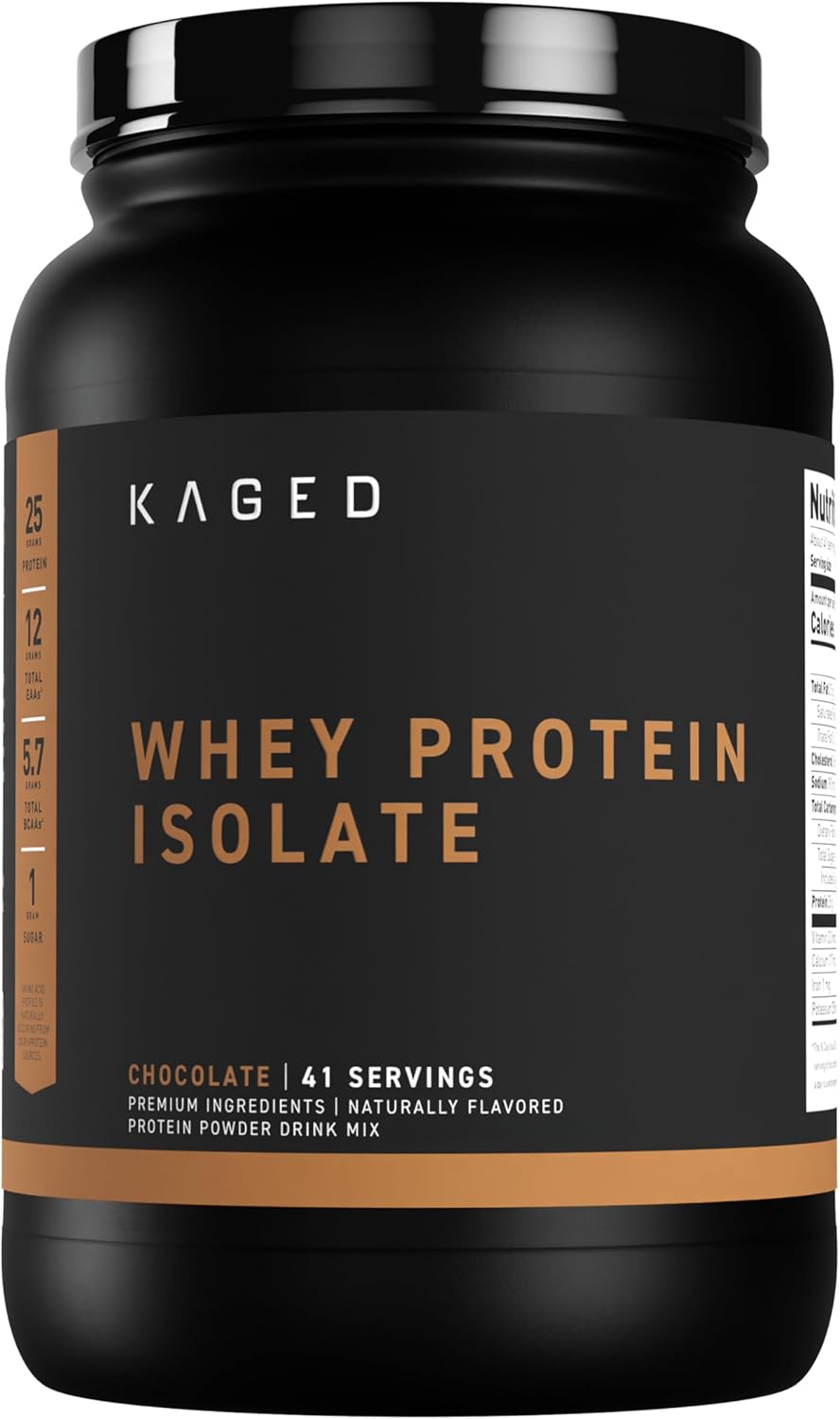 Chocolate Whey Protein Isolate Powder - 100% Pure Low Lactose, Post Workout Recovery, Muscle-Building Support, Delicious Taste - 41 Servings
