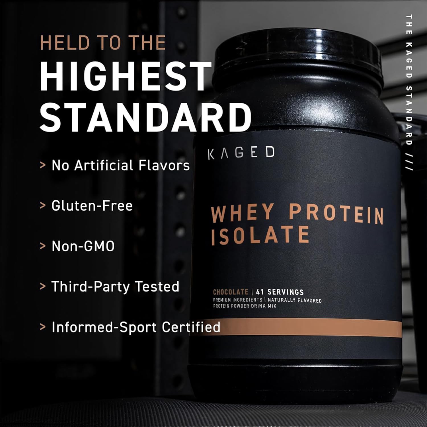 Chocolate Whey Protein Isolate Powder for Muscle Building - 100% Pure Low Lactose, Post Workout Recovery Drink with 25g per Serving, Easy Mix Shake with Amazing Taste - 25 Servings