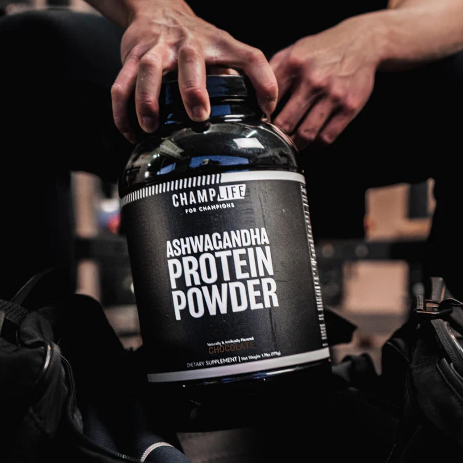 Chocolate Whey Protein Powder with Ashwagandha - 24g Protein, Sugar-Free, Gluten-Free - 25 Servings