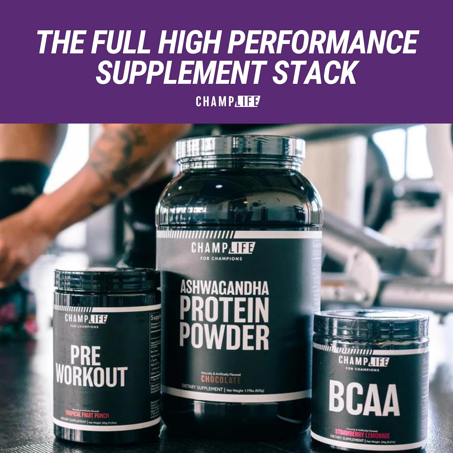 Chocolate Whey Protein Powder with Ashwagandha - 24g Protein, Sugar-Free, Gluten-Free - 25 Servings